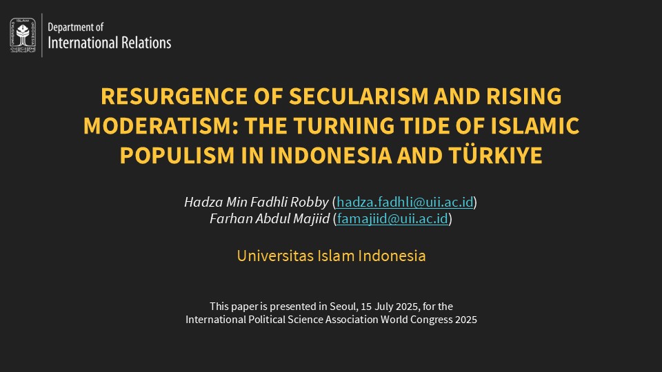 Resurgence of Secularism and Rising Moderatism: The Turning Tide of Islamic Populism in Indonesia and&nbsp;Türkiye