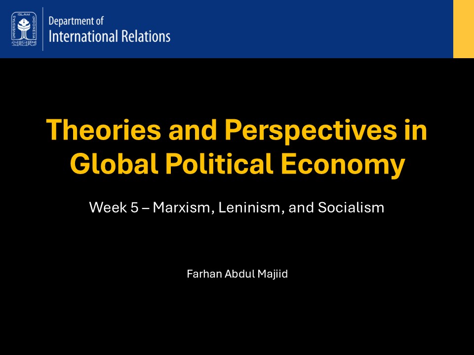 Week 5 – Marxism, Leninism, and&nbsp;Socialism