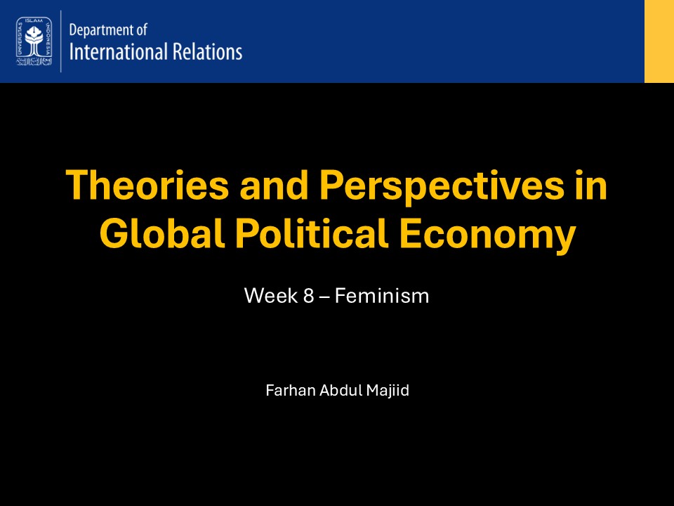 Week 8 –&nbsp;Feminism